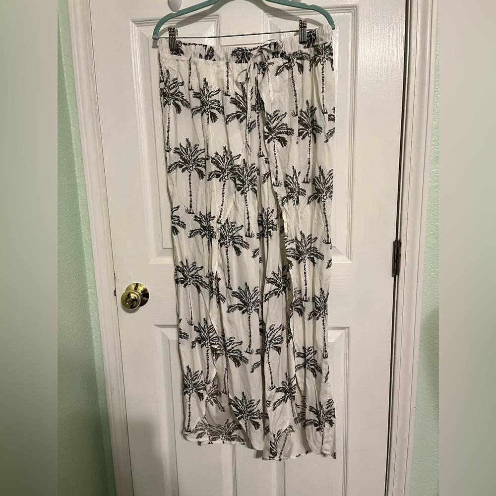Cacique Green and White Swim Coverup